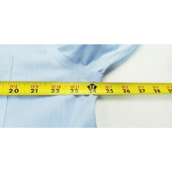 Stafford 17 32-33 Executive Non Iron Fitted Button Down Cotton Pinpoint Oxford - Picture 2 of 9